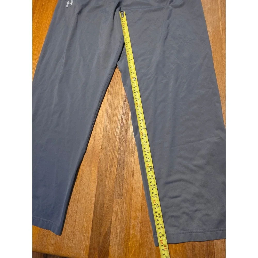 Under Armour Mens XXL Gray Straight Leg Drawstring Athletic Track Training Pants
